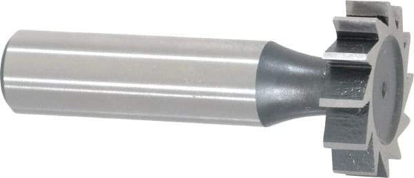 Interstate - 1" Diam x 1/4" Face Width, Cobalt, 12 Teeth, Shank Connection Woodruff Keyseat Cutter - Uncoated, 2-1/4" OAL x 1/2" Shank, Straight Teeth, ANSI 808, Old Standard 15 - Industrial Tool & Supply
