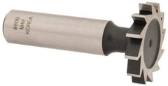 Interstate - 1-1/8" Diam x 3/16" Face Width, Cobalt, 12 Teeth, Shank Connection Woodruff Keyseat Cutter - Uncoated, 2-3/16" OAL x 1/2" Shank, Straight Teeth, ANSI 609, Old Standard 16 - Industrial Tool & Supply