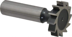 Interstate - 1-1/8" Diam x 1/4" Face Width, Cobalt, 12 Teeth, Shank Connection Woodruff Keyseat Cutter - Uncoated, 2-1/4" OAL x 1/2" Shank, Straight Teeth, ANSI 809, Old Standard 18 - Industrial Tool & Supply