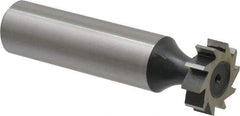 Interstate - 5/8" Diam x 3/16" Face Width, Cobalt, 8 Teeth, Shank Connection Woodruff Keyseat Cutter - Uncoated, 2-3/16" OAL x 1/2" Shank, Straight Teeth, ANSI 605, Old Standard 61 - Industrial Tool & Supply