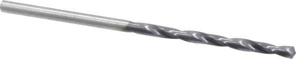 Chicago-Latrobe - 3/32" 135° High Speed Steel Jobber Drill - TiAlN Finish, Right Hand Cut, Spiral Flute, Straight Shank, 2-1/4" OAL, Split Point - Industrial Tool & Supply