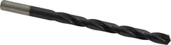 Chicago-Latrobe - Letter E (1/4) 135° High Speed Steel Jobber Drill - TiAlN Finish, Right Hand Cut, Spiral Flute, Straight Shank, 4" OAL, Split Point - Industrial Tool & Supply