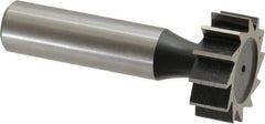 Interstate - 1" Diam x 3/8" Face Width, Cobalt, 12 Teeth, Shank Connection Woodruff Keyseat Cutter - Uncoated, 2-3/8" OAL x 1/2" Shank, Straight Teeth, ANSI 1208, Old Standard 152 - Industrial Tool & Supply