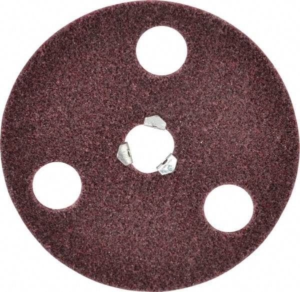 Norton - 5" Medium Grade Aluminum Oxide Deburring Disc - 5/8-11 Threaded Center Hole, Quick Change Connection - Industrial Tool & Supply