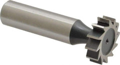 Interstate - 7/8" Diam x 1/4" Face Width, Cobalt, 10 Teeth, Shank Connection Woodruff Keyseat Cutter - Uncoated, 2-1/4" OAL x 1/2" Shank, Straight Teeth, ANSI 807, Old Standard A - Industrial Tool & Supply