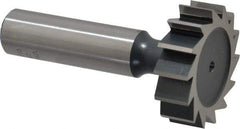 Interstate - 1-1/4" Diam x 3/8" Face Width, Cobalt, 14 Teeth, Shank Connection Woodruff Keyseat Cutter - Uncoated, 2-3/8" OAL x 1/2" Shank, Straight Teeth, ANSI 1210, Old Standard E - Industrial Tool & Supply