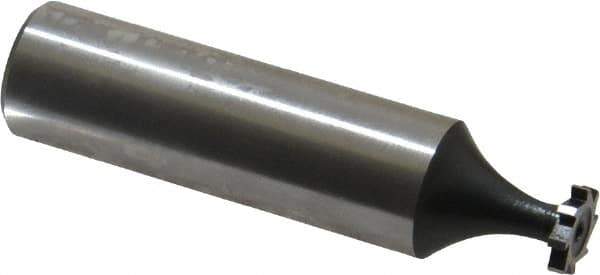 Interstate - 5/16" Diam x 1/16" Face Width, Cobalt, 8 Teeth, Shank Connection Woodruff Keyseat Cutter - Uncoated, 2-1/16" OAL x 1/2" Shank, Straight Teeth, ANSI 202-1/2, Old Standard 206 - Industrial Tool & Supply