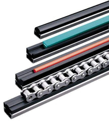 Fenner Drives - 0.71" Guide Height, C5 Mount, UHMW PE, Round Belt Guide - 10" Overall Width x 0.94" Overall Height, Galvanized Steel - Industrial Tool & Supply