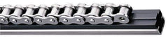 Fenner Drives - 0.79" Guide Height, C9 Mount, UHMW PE, Single Chain Guide - 10" Overall Width x 1.16" Overall Height, Galvanized Steel - Industrial Tool & Supply