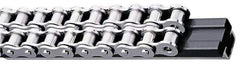 Fenner Drives - 0.85" Guide Width, 0.59" Guide Height, C3 Mount, UHMW PE, Double Chain Guide - 10" Overall Width x 0.79" Overall Height, Galvanized Steel - Industrial Tool & Supply