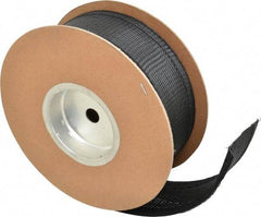 Techflex - Black Braided Cable Sleeve - 25' Coil Length, -103 to 257°F - Industrial Tool & Supply