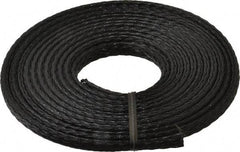 Techflex - Black Braided Expandable Cable Sleeve - 10' Coil Length, -103 to 257°F - Industrial Tool & Supply