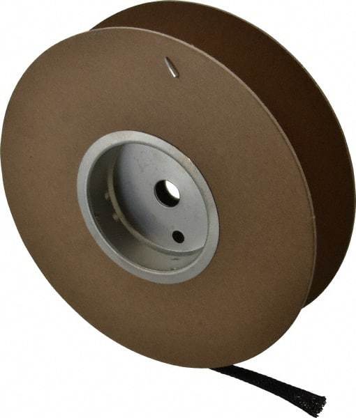 Techflex - Black Braided Expandable Cable Sleeve - 50' Coil Length, -103 to 257°F - Industrial Tool & Supply