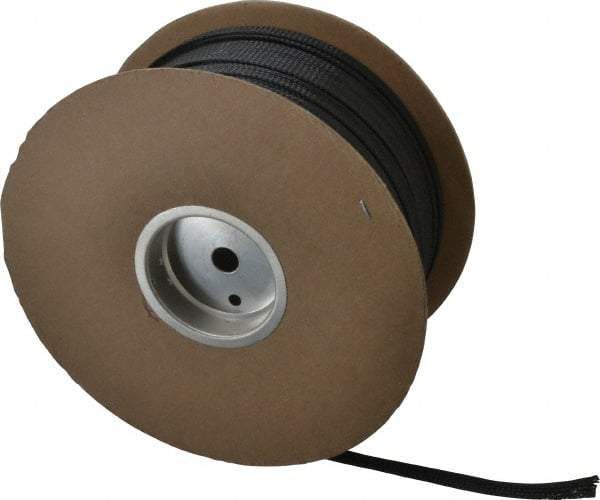 Techflex - Black Braided Expandable Cable Sleeve - 500' Coil Length, -103 to 257°F - Industrial Tool & Supply