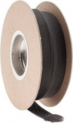 Techflex - Black Braided Expandable Cable Sleeve - 50' Coil Length, -103 to 257°F - Industrial Tool & Supply