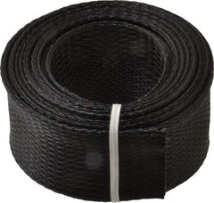 Techflex - Black Braided Expandable Cable Sleeve - 10' Coil Length, -103 to 257°F - Industrial Tool & Supply