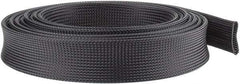Techflex - Black Braided Expandable Cable Sleeve - 10' Coil Length, -103 to 257°F - Industrial Tool & Supply