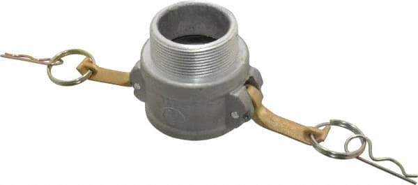 EVER-TITE Coupling Products - 2" Aluminum Cam & Groove Suction & Discharge Hose Female Coupler Male NPT Thread - Part B, 2" Thread, 250 Max psi - Industrial Tool & Supply