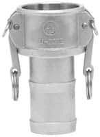 EVER-TITE Coupling Products - 3" Stainless Steel Cam & Groove Suction & Discharge Hose Female Coupler Hose Shank - Part C, 200 Max psi - Industrial Tool & Supply