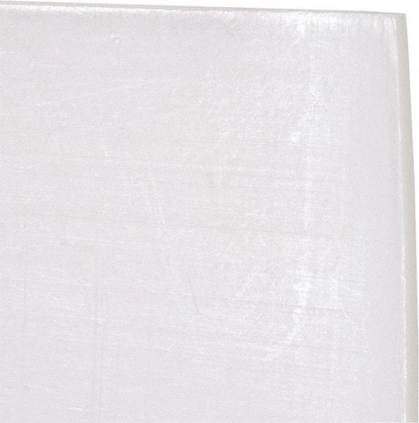 Made in USA - 0.1250 Inch Thick x 6 Inch Wide x 1 Ft. Long, Plastic Film - PTFE (Virgin), +/-0.007 Inch Tolerance - Industrial Tool & Supply