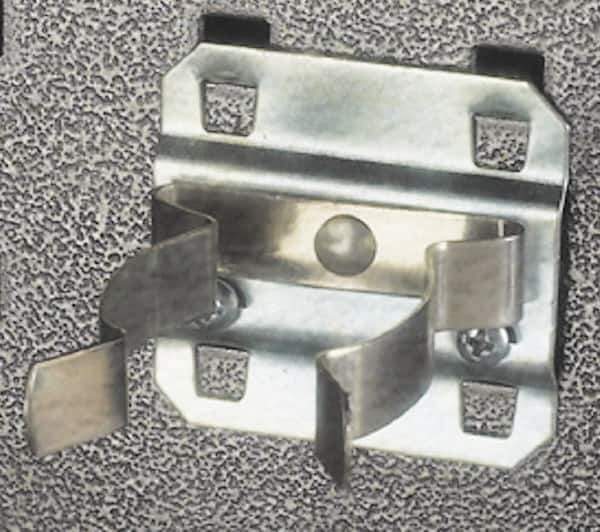Triton - Spring Clip/Spray Can Holder Pegboard Hook - 3-3/4" Projection, Steel - Industrial Tool & Supply