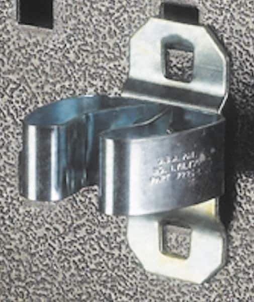 Triton - Spring Clip Standard Pegboard Hook - 1-1/4" Projection, Steel - Industrial Tool & Supply