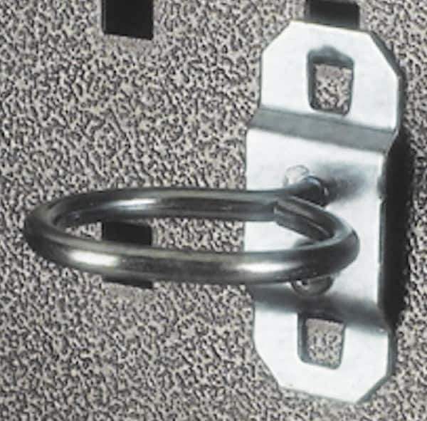 Triton - 1" ID, 3/16" Diam, 1-5/8" Long Single Ring Tool Holder Pegboard Hook - 1-7/8" Projection, Steel - Industrial Tool & Supply