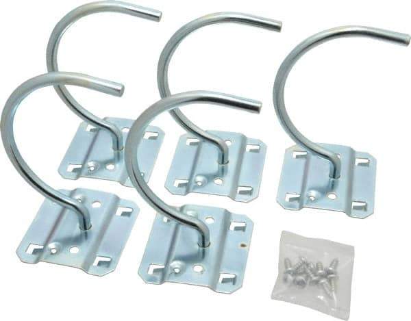 Triton - 3" ID, 1/4" Diam, 3-7/8" Long Pegboard Curved Hook Pegboard Hook - 4" Projection, Steel - Industrial Tool & Supply