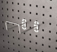 Triton - 1/4" Diam, 8" Long Double Closed End Loop Pegboard Hook - 8-3/4" Projection, 80° Bend, 2" Bend Length, Steel - Industrial Tool & Supply