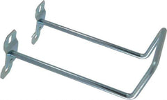 Triton - 1/4" Diam, 5" Long Double Closed End Loop Pegboard Hook - 5-3/4" Projection, 80° Bend, 2" Bend Length, Steel - Industrial Tool & Supply