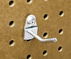 Triton - 3/16" Diam, 1" Long Single Angled End Pegboard Hook - 2-1/8" Projection, 30° Bend, 1" Bend Length, Steel - Industrial Tool & Supply