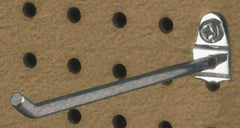 Triton - 3/16" Diam, 2-1/2" Long Single Angled End Pegboard Hook - 3-1/8" Projection, 30° Bend, 1/2" Bend Length, Steel - Industrial Tool & Supply