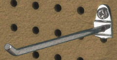 Triton - 1/4" Diam, 8" Long Single Angled End Pegboard Hook - 8-5/8" Projection, 30° Bend, 1/2" Bend Length, Steel - Industrial Tool & Supply