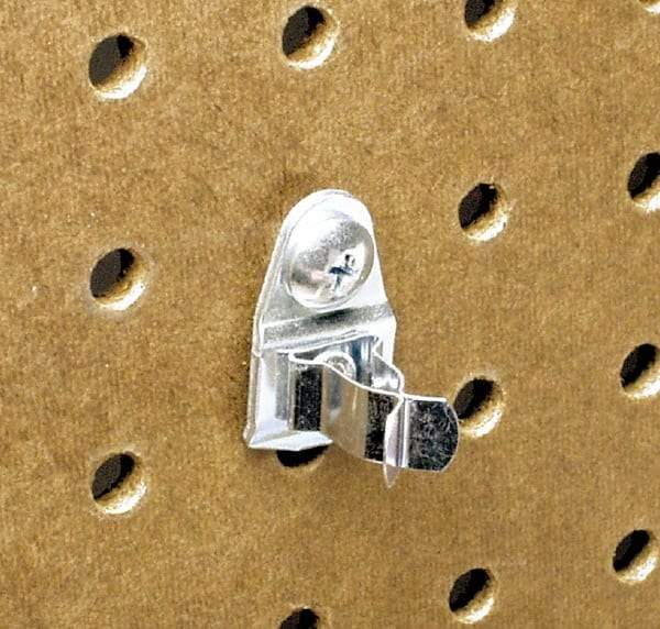 Triton - Extended Spring Clip Pegboard Hook - 7/8" Projection, Steel - Industrial Tool & Supply