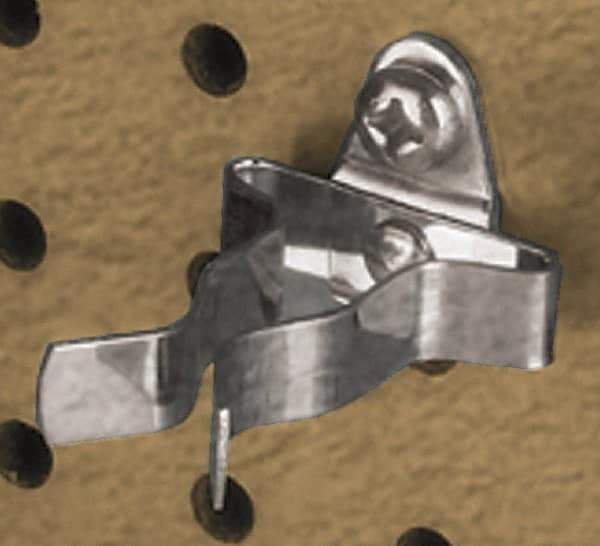 Triton - Extended Spring Clip Pegboard Hook - 2-1/8" Projection, Steel - Industrial Tool & Supply