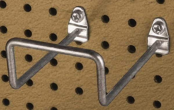 Triton - 2-3/4" ID, 1/4" Diam, 5" Long Double Closed End Loop Pegboard Hook - 5-5/8" Projection, 80° Bend, 2" Bend Length, Steel - Industrial Tool & Supply