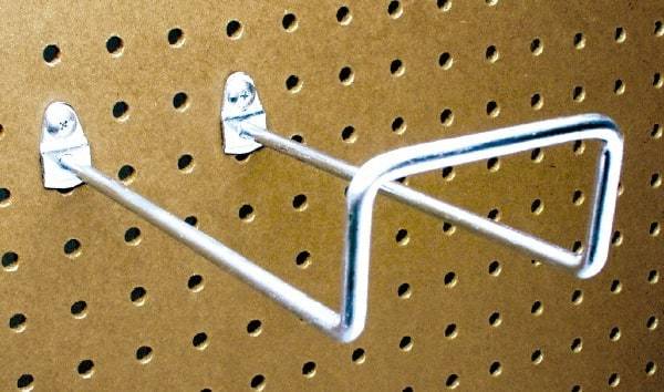 Triton - 2-3/4" ID, 1/4" Diam, 8" Long Double Closed End Loop Pegboard Hook - 8-5/8" Projection, 80° Bend, 2" Bend Length, Steel - Industrial Tool & Supply