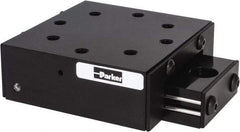 Parker - 18.2 Kg Capacity, M5 Mount Hole, 25mm Travel, Ball Bearing Slide Table - 8 Mounting Holes, 66-1/2mm Long x 66-1/2mm Wide x 25.4mm High - Industrial Tool & Supply
