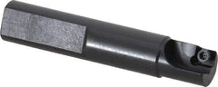 Cutting Tool Technologies - 1/2" Cut Diam, 0.23" Max Depth of Cut, 1/2" Shank Diam, 2.62" OAL, Indexable Square Shoulder Centercutting End Mill - SDEB 21.51 Inserts, Flatted Shank, 90° Lead Angle - Industrial Tool & Supply