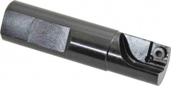 Cutting Tool Technologies - 3/4" Cut Diam, 0.34" Max Depth of Cut, 3/4" Shank Diam, 3" OAL, Indexable Square Shoulder Centercutting End Mill - SPEB 322, SPEH 322 Inserts, Flatted Shank, 90° Lead Angle - Industrial Tool & Supply