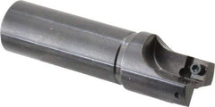 Cutting Tool Technologies - 7/8" Cut Diam, 0.28" Max Depth of Cut, 3/4" Shank Diam, 3" OAL, Indexable Square Shoulder Centercutting End Mill - SPEH 2.522 Inserts, Flatted Shank, 90° Lead Angle - Industrial Tool & Supply