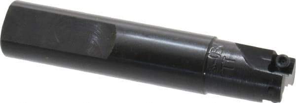 Cutting Tool Technologies - 5/8" Cut Diam, 0.22" Max Depth of Cut, 5/8" Shank Diam, 3.12" OAL, Indexable Square Shoulder End Mill - SPEH 222 Inserts, Weldon Shank, 90° Lead Angle - Industrial Tool & Supply