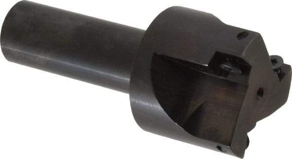 Cutting Tool Technologies - 1-1/2" Cut Diam, 0.34" Max Depth of Cut, 3/4" Shank Diam, 3.28" OAL, Indexable Square Shoulder End Mill - SPEH 332 Inserts, Weldon Shank, 90° Lead Angle - Industrial Tool & Supply