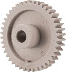 Made in USA - 20 Pitch, 2.1" Pitch Diam, 2.2" OD, 42 Tooth Spur Gear - 3/8" Face Width, 3/8" Bore Diam, 47/64" Hub Diam, 20° Pressure Angle, Acetal - Industrial Tool & Supply