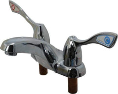 Moen - Wrist Blade Handle, Deck Plate Bathroom Faucet - Two Handle, Pop Up Drain, Standard Spout - Industrial Tool & Supply