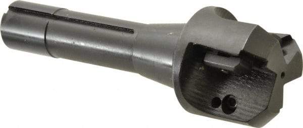 APT - 45° Lead Angle, 2" Max Cut Diam, 2" Min Cut Diam, 0.4063" Max Depth of Cut, Indexable Chamfer and Angle End Mill - 3 Inserts, SPG, SPU Insert Style, 5" OAL, Taper Shank - Industrial Tool & Supply