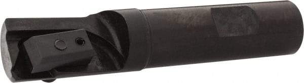 APT - 7/8" Cut Diam, 0.65" Max Depth of Cut, 3/4" Shank Diam, 3-7/8" OAL, Indexable Square Shoulder End Mill - TPC 32..., TPG 32., TPU 32. Inserts, Weldon Shank, 90° Lead Angle, Series Tri-Dex - Industrial Tool & Supply