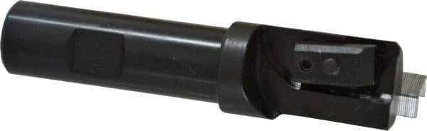 APT - 1" Cut Diam, 0.65" Max Depth of Cut, 3/4" Shank Diam, 3-7/8" OAL, Indexable Square Shoulder End Mill - TPC 32..., TPG 32., TPU 32. Inserts, Weldon Shank, 90° Lead Angle, Series Tri-Dex - Industrial Tool & Supply