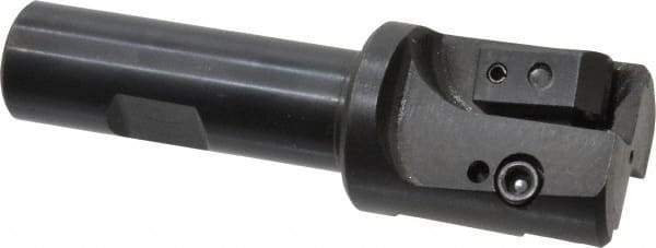 APT - 1-1/4" Cut Diam, 0.65" Max Depth of Cut, 3/4" Shank Diam, 3-7/8" OAL, Indexable Square Shoulder End Mill - TPC 32..., TPG 32., TPU 32. Inserts, Weldon Shank, 90° Lead Angle, Series Tri-Dex - Industrial Tool & Supply