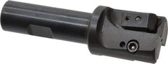 APT - 1-1/4" Cut Diam, 0.65" Max Depth of Cut, 3/4" Shank Diam, 3-7/8" OAL, Indexable Square Shoulder End Mill - TPC 32..., TPG 32., TPU 32. Inserts, Weldon Shank, 90° Lead Angle, Series Tri-Dex - Industrial Tool & Supply